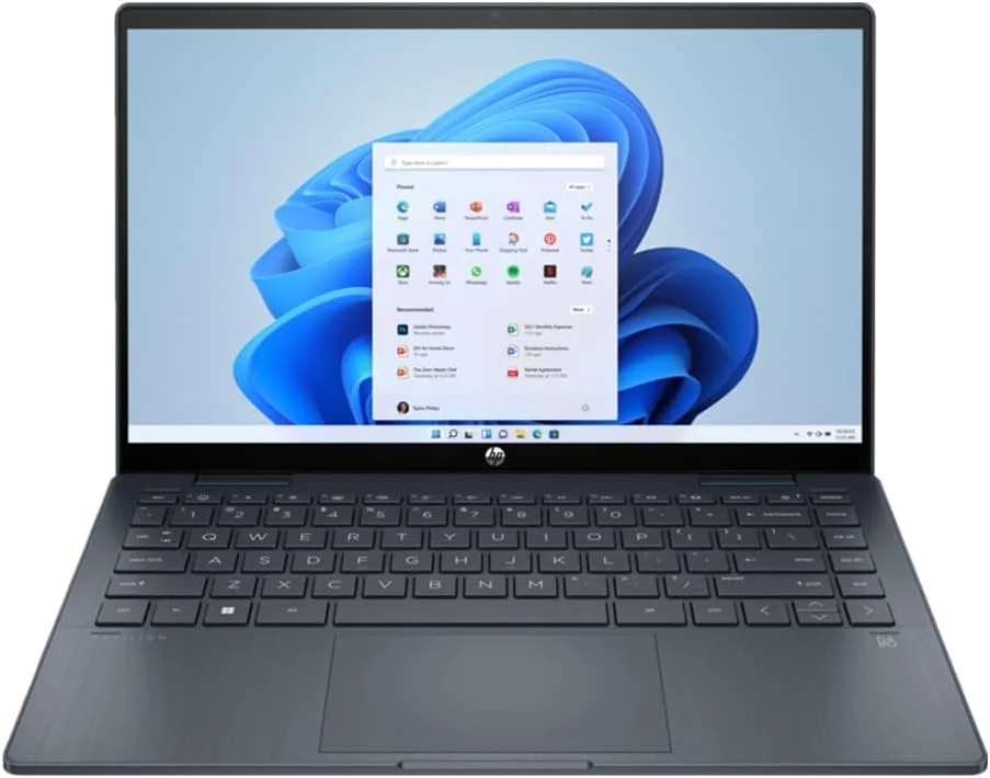 لپ تاپ 2 در 1 HP Pavilion x360 مدل 14-ek1033ne، صفحه نمایش لمسی 14 اینچی FHD، پردازنده نسل سیزدهم Intel® Core™ i7-1355U، رم 16 گیگابایتی DDR4، حافظه SSD 1 ترابایتی، صفحه کلید انگلیسی/عربی، آبی فضایی [9X3N4EA]