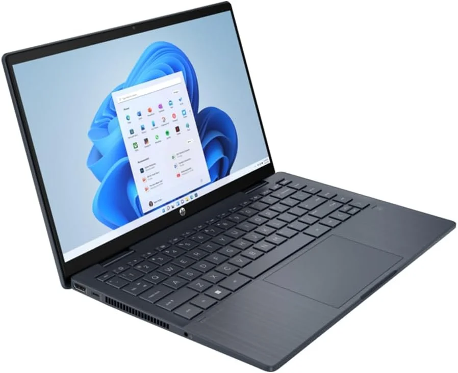 لپ تاپ 2 در 1 HP Pavilion x360 مدل 14-ek1033ne، صفحه نمایش لمسی 14 اینچی FHD، پردازنده نسل سیزدهم Intel® Core™ i7-1355U، رم 16 گیگابایتی DDR4، حافظه SSD 1 ترابایتی، صفحه کلید انگلیسی/عربی، آبی فضایی [9X3N4EA]