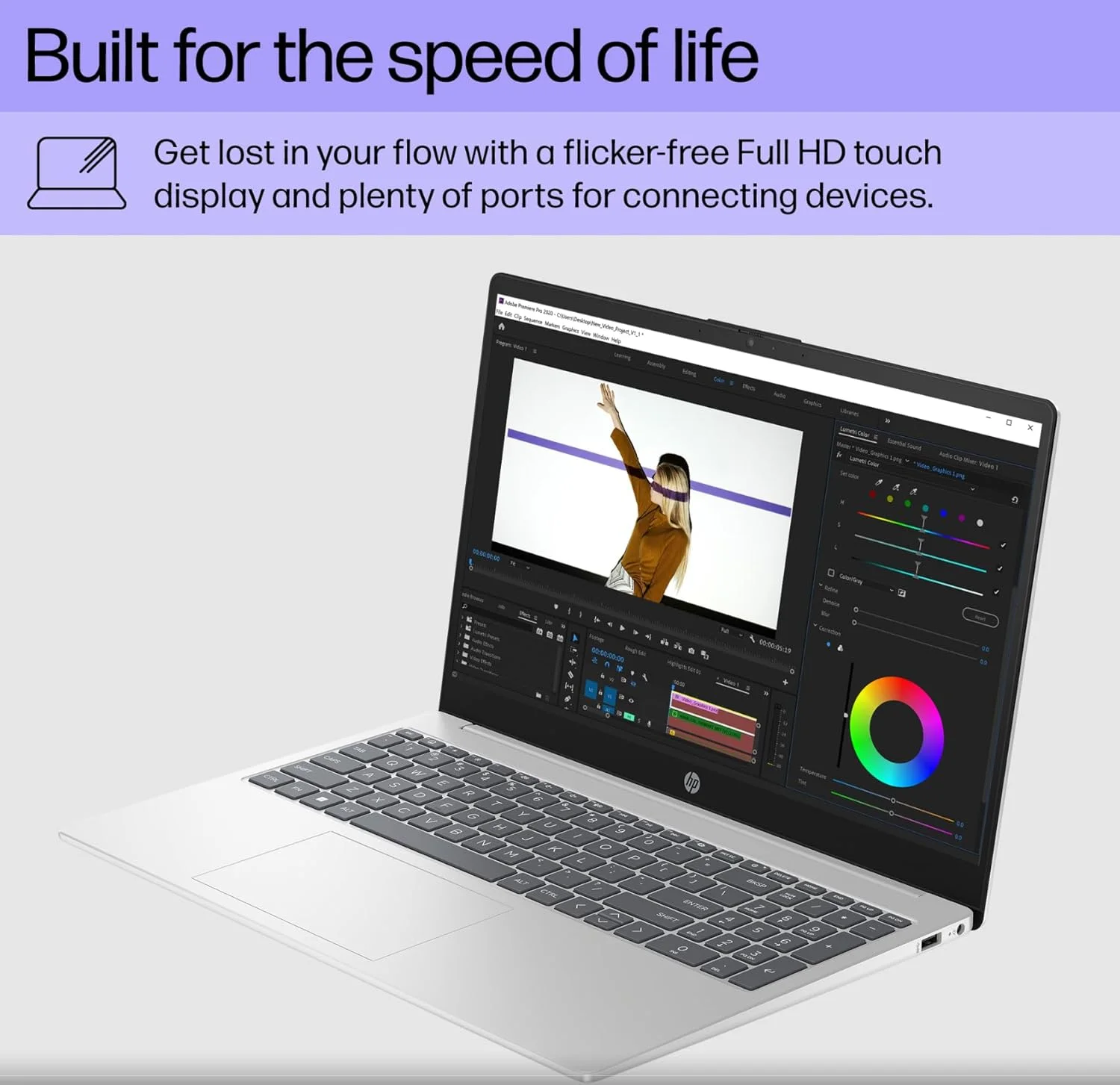 لپ تاپ لمسی 15.6 اینچی HP، پردازنده Intel Core 5 120U، نمایشگر FHD (1920 x 1200)، Wi-Fi 6، وب کم، Windows 11 Pro Copilot، به همراه Office 365 (16 گیگابایت رم | 1 ترابایت PCIe SSD)