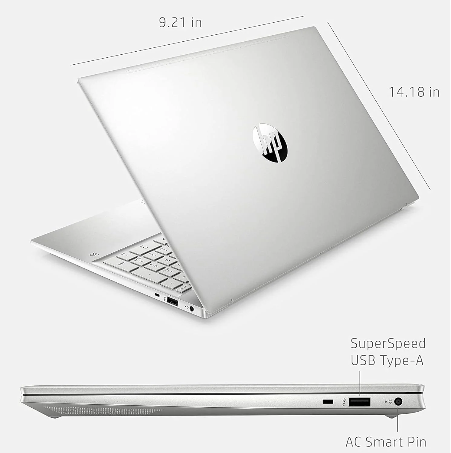 لپ تاپ تجاری HP Pavilion 15 مدل 2023 با صفحه نمایش 15.6 اینچی FHD، پردازنده نسل دوازدهم اینتل 10 هسته ای i7-1255U، رم 16 گیگابایتی DDR4، حافظه SSD یک ترابایتی PCIe، وای فای 6، بلوتوث 5.2، وب کم، نقره ای طبیعی، ویندوز 11 پرو، کابل افزایش طول USB 3.0 لپ تاپ تجاری HP Pavilion 15 مدل 2023 با صفحه نمایش 15.6 اینچی FHD، پردازنده نسل دوازدهم اینتل 10 هسته ای i7-1255U، رم 16 گیگابایتی DDR4، حافظه SSD یک ترابایتی PCIe، وای فای 6، بلوتوث 5.2، وب کم، نقره ای طبیعی، ویندوز 11 پرو، کابل افزایش طول USB 3.0