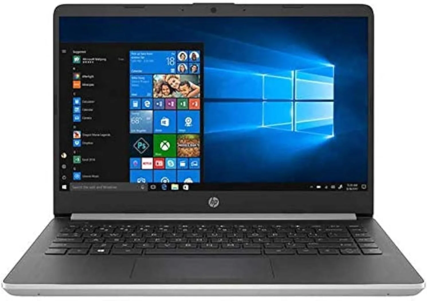 لپ تاپ 14 اینچی HP Pavilion 2020 با صفحه نمایش FHD، پردازنده Intel Pentium N5000، رم 4 گیگابایتی DDR4، حافظه SSD 64 گیگابایتی eMMC، وب کم HD، صدای HD، HDMI، گرافیک Intel UHD، ویندوز 10 S، نقره ای