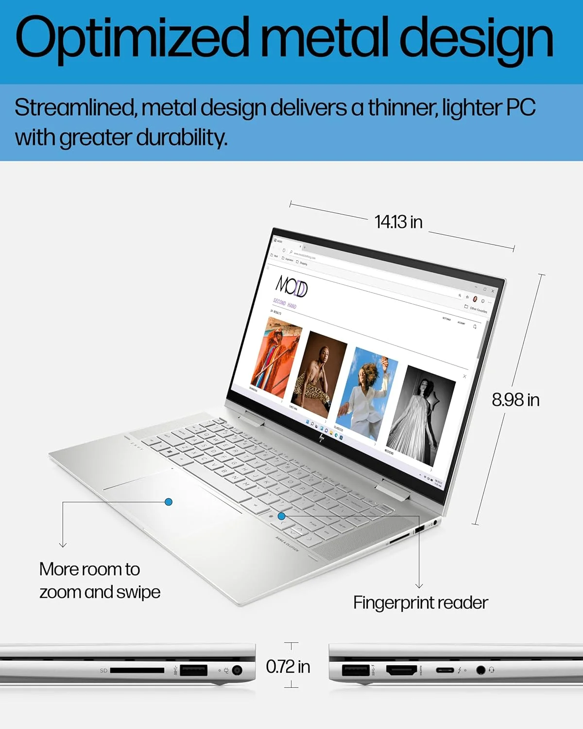 لپ تاپ 15 اینچی HP Envy x360 Convertible، پردازنده Intel Core i7-1260P، گرافیک Intel Iris Xe، رم 16 گیگابایتی، SSD 1 ترابایتی، ویندوز 11 هوم (15-es2026nr، آلومینیوم نقره ای طبیعی) لپ تاپ 15 اینچی HP Envy x360 Convertible، پردازنده Intel Core i7-1260P، گرافیک Intel Iris Xe، رم 16 گیگابایتی، SSD 1 ترابایتی، ویندوز 11 هوم (15-es2026nr، آلومینیوم نقره ای طبیعی)