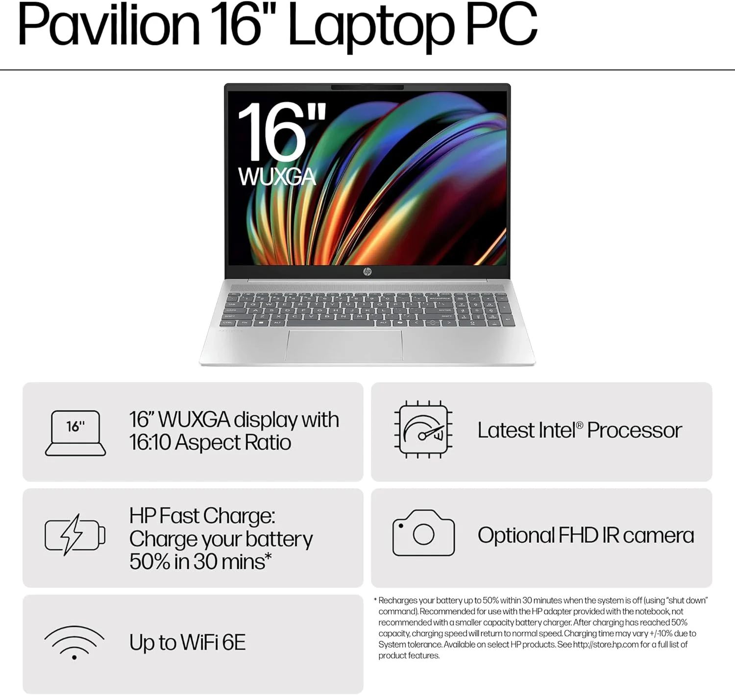 لپ تاپ HP Pavilion 16 با نمایشگر 16 اینچی 2K IPS - پردازنده Intel Core Ultra 5-120U - گرافیک Intel® - نور پس زمینه - 16 گیگابایت رم DDR5 - 1 ترابایت NVMe SSD - ویندوز 11 - نقره ای طبیعی لپ تاپ HP Pavilion 16 با نمایشگر 16 اینچی 2K IPS - پردازنده Intel Core Ultra 5-120U - گرافیک Intel® - نور پس زمینه - 16 گیگابایت رم DDR5 - 1 ترابایت NVMe SSD - ویندوز 11 - نقره ای طبیعی