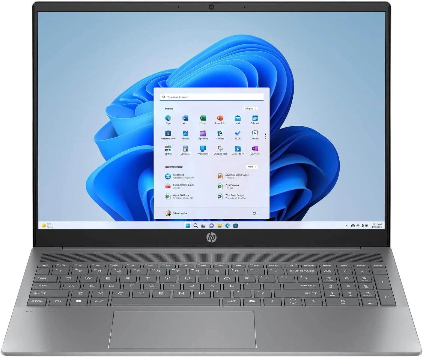 لپ تاپ 16 اینچی HP Pavilion با صفحه نمایش WUXGA، پردازنده AMD Ryzen 7 8840U (تا 5.1 گیگاهرتز)، 8 گیگابایت DDR5، 512 گیگابایت SSD، کارت گرافیک یکپارچه AMD Radeon™ 780M، نقره ای متئور، ویندوز 11 هوم، کیبورد با نور پس زمینه