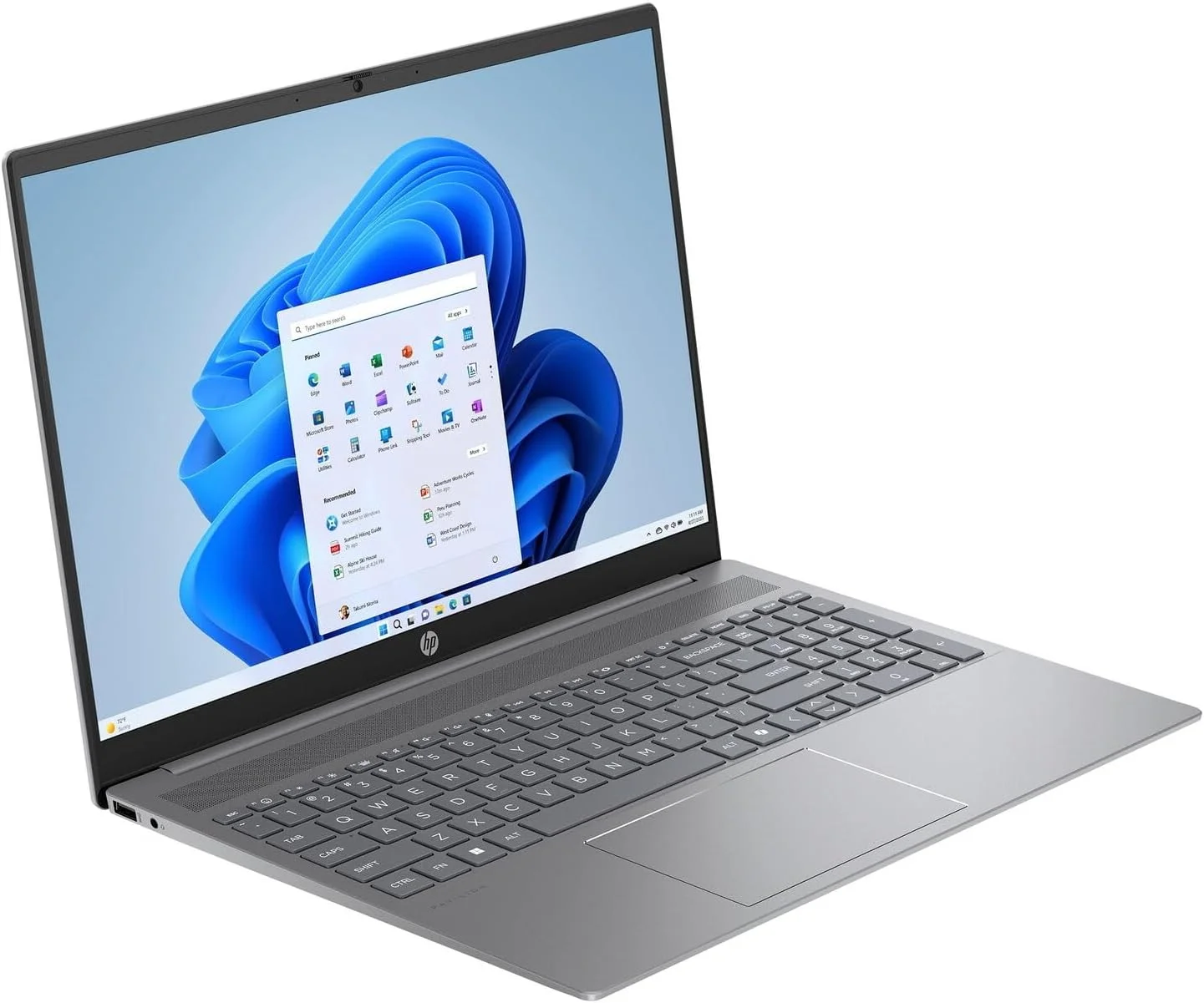 لپ تاپ 16 اینچی HP Pavilion با صفحه نمایش WUXGA، پردازنده AMD Ryzen 7 8840U (تا 5.1 گیگاهرتز)، 8 گیگابایت DDR5، 512 گیگابایت SSD، کارت گرافیک یکپارچه AMD Radeon™ 780M، نقره ای متئور، ویندوز 11 هوم، کیبورد با نور پس زمینه