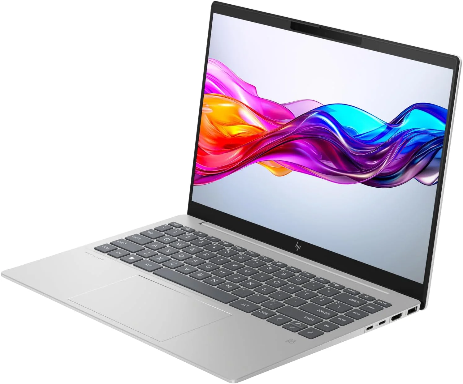 لپ تاپ HP Pavilion Plus 14 با نمایشگر 14 اینچی FHD IPS - پردازنده نسل سیزدهم Intel Core i7-1355U - گرافیک Intel Iris Xe - رم 16 گیگابایتی DDR 4 - SSD NVMe 1 ترابایتی - صفحه کلید با نور پس زمینه - حسگر اثر انگشت - ویندوز 11 - نقره ای