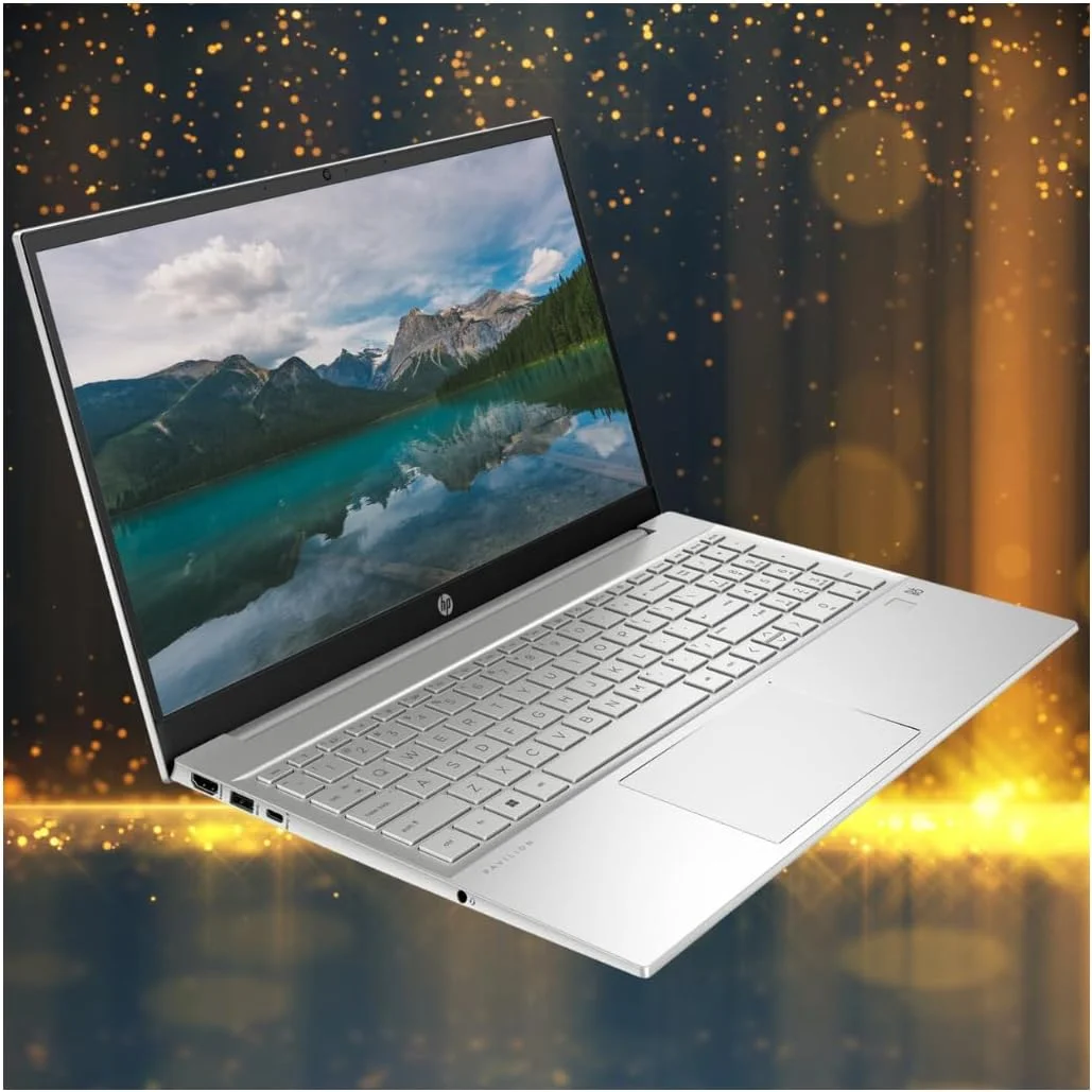لپ تاپ جدید HP Pavilion 2023، صفحه نمایش لمسی 15.6 اینچی FHD، پردازنده نسل سیزدهم Intel Core i7-1355U، رم 64 گیگابایتی، SSD 2 ترابایتی PCIe، وب کم، صفحه کلید با نور پس زمینه، Wi-Fi 6، ویندوز 11 Home، نقره ای (ارتقا یافته)