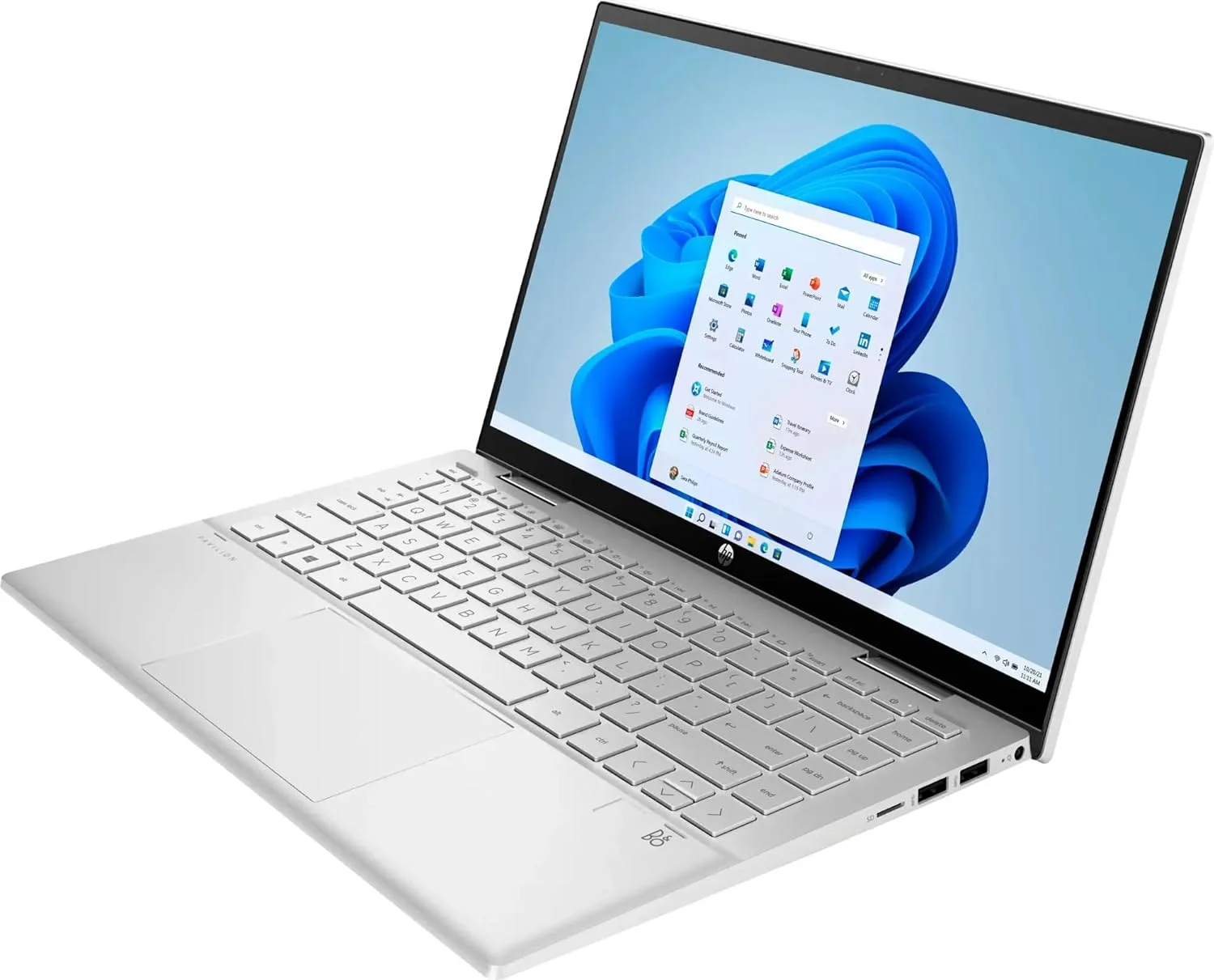 لپ تاپ 2 در 1 اچ پی پاویلیون 14 اینچی با صفحه نمایش لمسی IPS FHD - پردازنده Intel i3-1215U - گرافیک Intel Iris Xe - رم 8 گیگابایتی DDR 4 - حافظه SSD NVMe 512 گیگابایتی - ویندوز 11 - نقره ای