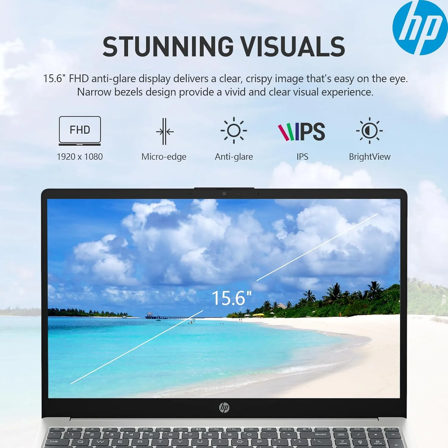 لپ تاپ تجاری لمسی 15.6 اینچی HP Pavilion با پردازنده نسل دوازدهم Intel Core i7-1255U، رم 32 گیگابایتی، SSD 1 ترابایتی، کیبورد با نور پس زمینه، HDMI، ویندوز 11 پرو، نقره ای، PCM