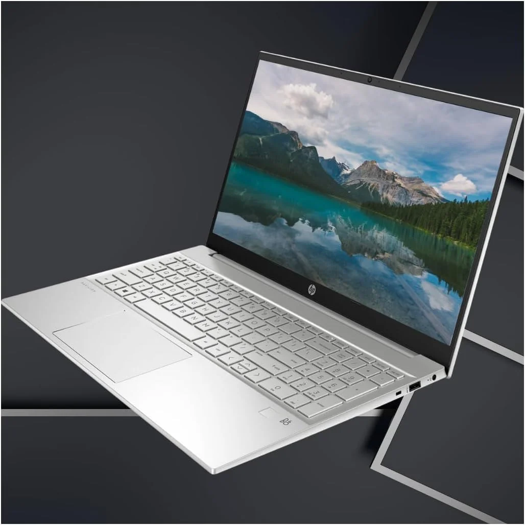 لپ تاپ جدید HP Pavilion 2023، صفحه نمایش لمسی 15.6 اینچی FHD، پردازنده نسل سیزدهم Intel Core i7-1355U، رم 64 گیگابایتی، SSD 2 ترابایتی PCIe، وب کم، صفحه کلید با نور پس زمینه، Wi-Fi 6، ویندوز 11 Home، نقره ای (ارتقا یافته)