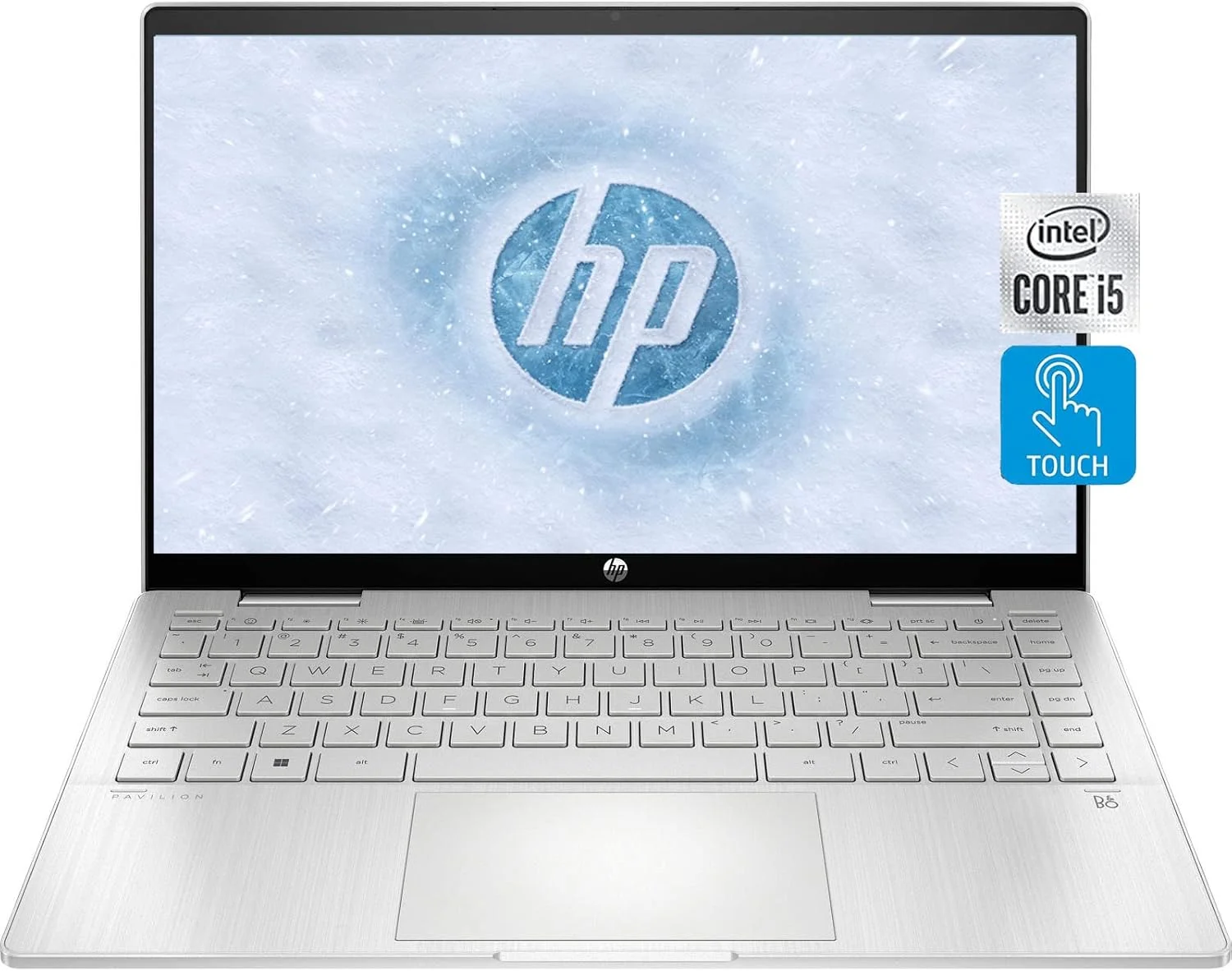 لپ تاپ جدید HP Pavilion x360 مدل 2023، صفحه نمایش لمسی 14 اینچی FHD IPS، پردازنده 10 هسته ای Intel Core i5-1235U، رم 8 گیگابایتی، SSD 512 گیگابایتی، صفحه کلید با نور پس زمینه، حسگر اثر انگشت، ویندوز 11 هوم (ارتقا یافته)