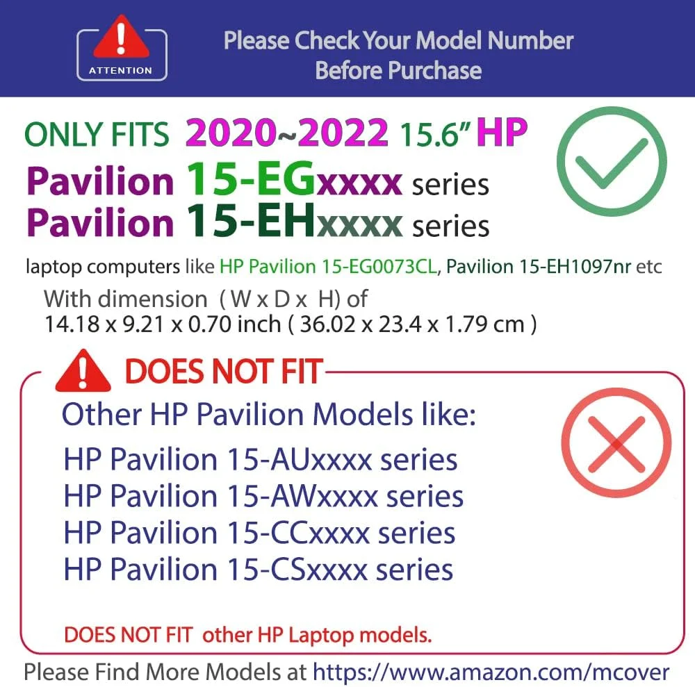 کاور سخت mCover سازگار با لپ تاپ 15.6 اینچی HP Pavilion سری 15-EGxxxx (15-EG0000~15-EG9999) / 15-EHxxxx (نه برای سایر HP Pavilion) - شفاف کاور سخت mCover سازگار با لپ تاپ 15.6 اینچی HP Pavilion سری 15-EGxxxx (15-EG0000~15-EG9999) / 15-EHxxxx (نه برای سایر HP Pavilion) - شفاف