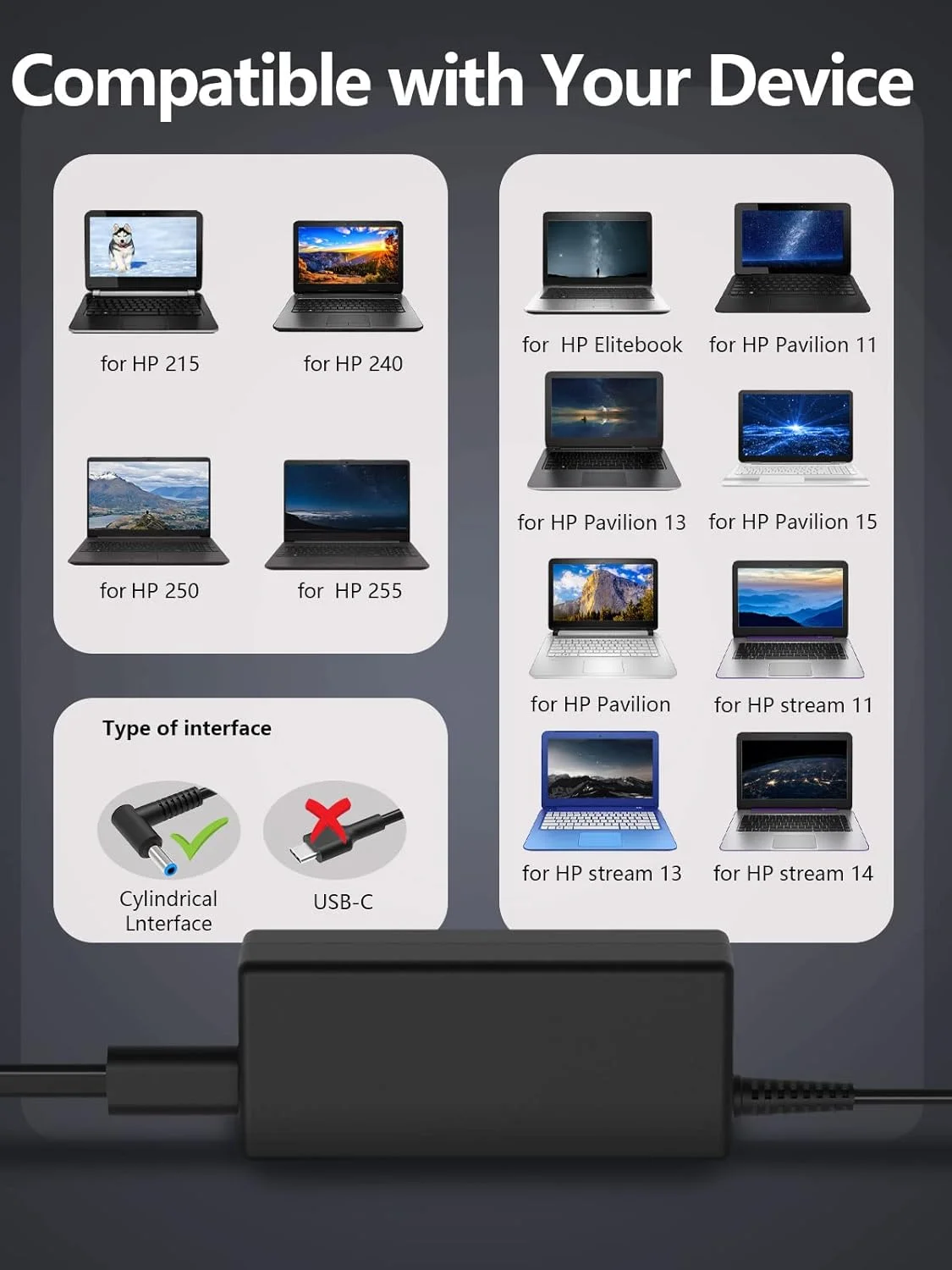 آداپتور شارژر لپ تاپ 45 واتی MIXYACEH سازگار با HP Stream 11 13 14، Pavilion، Elitebook Folio، Spectre، Pavilion Touchsmart، Spectre Ultrabook (نوک آبی 4.5mm x 3mm) آداپتور شارژر لپ تاپ 45 واتی MIXYACEH سازگار با HP Stream 11 13 14، Pavilion، Elitebook Folio، Spectre، Pavilion Touchsmart، Spectre Ultrabook (نوک آبی 4.5mm x 3mm)