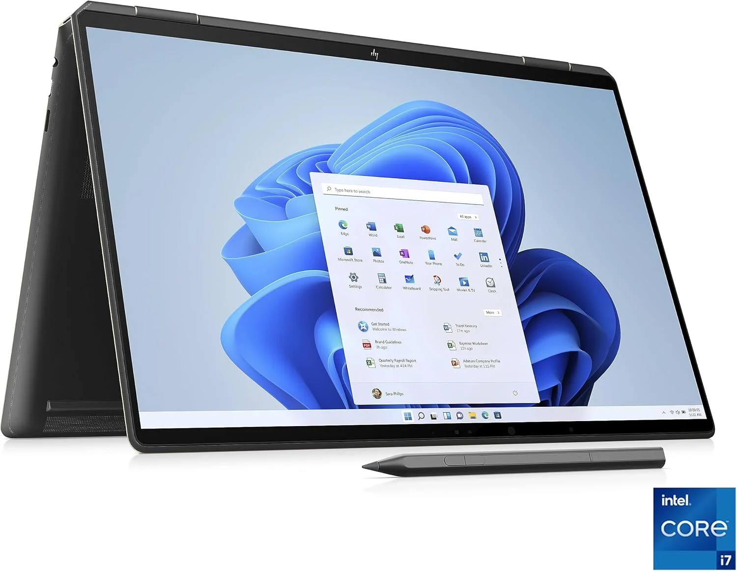 لپ تاپ 2 در 1 HP Spectre x360 مدل 16-f2004ne، صفحه نمایش لمسی 16 اینچی UHD+، پلتفرم نسل سیزدهم Intel Evo، رم 16 گیگابایتی، SSD 1 ترابایتی، گرافیک 4 گیگابایتی Intel Arc A370M، ویندوز 11 Home، صفحه کلید En-Ar، مشکی Nightfall [7Q7A1EA]