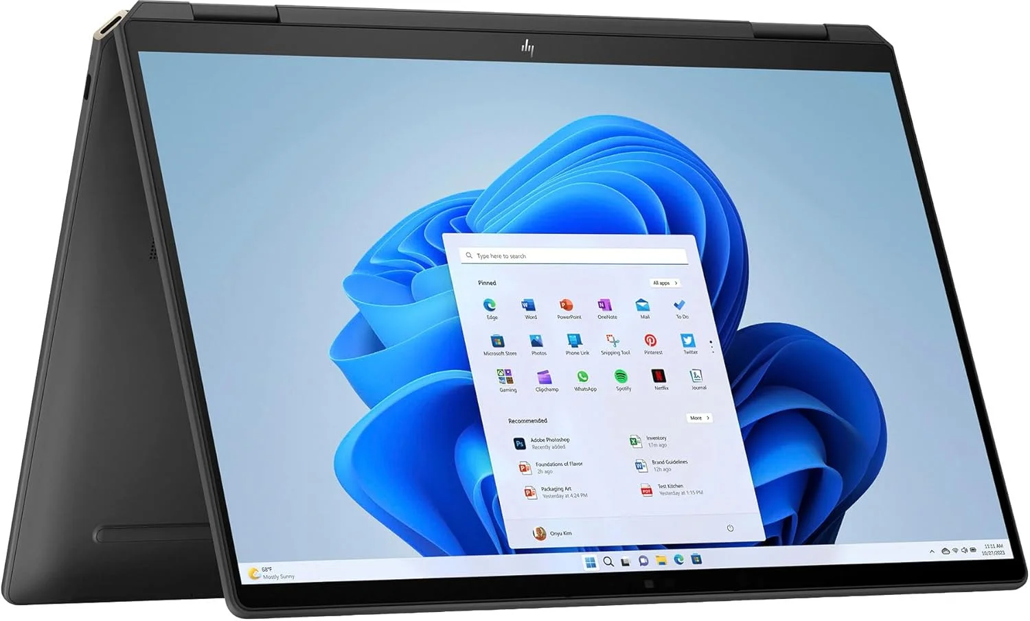 لپ تاپ 2 در 1 اچ پی اسپکتر 14 اینچی با صفحه نمایش لمسی 2.8K OLED - پردازنده Intel Core Ultra 7 - Intel Evo Edition - حافظه 32 گیگابایتی - 2 ترابایت SSD - مشکی شب - مدل 14-eu0023dx