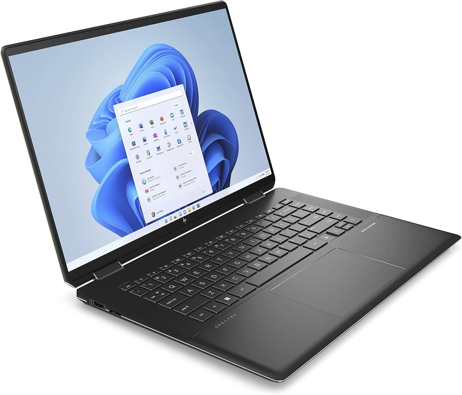 لپ تاپ 2 در 1 HP Spectre x360 مدل 16-f2004ne، صفحه نمایش لمسی 16 اینچی UHD+، پلتفرم نسل سیزدهم Intel Evo، رم 16 گیگابایتی، SSD 1 ترابایتی، گرافیک 4 گیگابایتی Intel Arc A370M، ویندوز 11 Home، صفحه کلید En-Ar، مشکی Nightfall [7Q7A1EA]