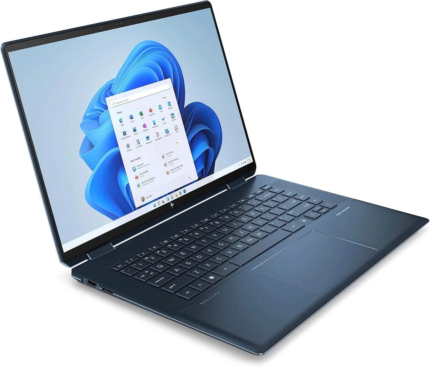 لپ تاپ 2 در 1 HP Spectre x360 مدل 16-f2005ne، صفحه نمایش لمسی 16 اینچی 3K+، پردازنده نسل سیزدهم Intel® Core™ i7، رم 16 گیگابایتی، حافظه SSD 1 ترابایتی، گرافیک Intel® UHD، ویندوز 11 هوم، صفحه کلید En-Ar، آبی نوکتورن - [7Q7A0EA]