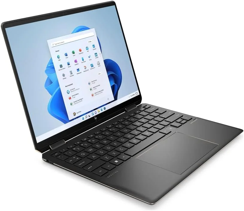 لپ تاپ HP Spectre x360 14-ef0500na با صفحه نمایش لمسی 13.5 اینچی 3k2k (3000x2000) OLED، پردازنده نسل دوازدهم 10 هسته ای i7-1255U، رم 16 گیگابایتی، حافظه SSD 1 ترابایتی، کیبورد با نور پس زمینه، گرافیک UHD یکپارچه، ویندوز 11 (بازسازی شده)
