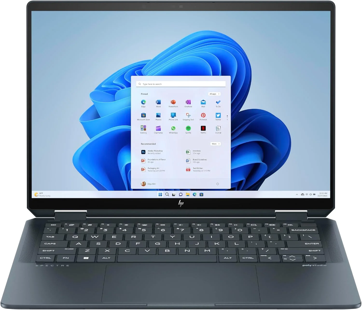 لپ تاپ 2 در 1 HP Spectre x360 مدل 14-eu0008ne، صفحه نمایش لمسی 14 اینچی 2.8K، پردازنده نسل 15 Intel® Core™ Ultra 7، رم 16 گیگابایتی، حافظه SSD 1 ترابایتی، گرافیک Intel® Arc™، ویندوز 11 هوم، صفحه کلید عربی-انگلیسی، آبی تیره - [9V7J3EA]