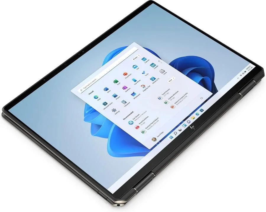 لپ تاپ HP Spectre x360 14-ef0500na با صفحه نمایش لمسی 13.5 اینچی 3k2k (3000x2000) OLED، پردازنده نسل دوازدهم 10 هسته ای i7-1255U، رم 16 گیگابایتی، حافظه SSD 1 ترابایتی، کیبورد با نور پس زمینه، گرافیک UHD یکپارچه، ویندوز 11 (بازسازی شده)