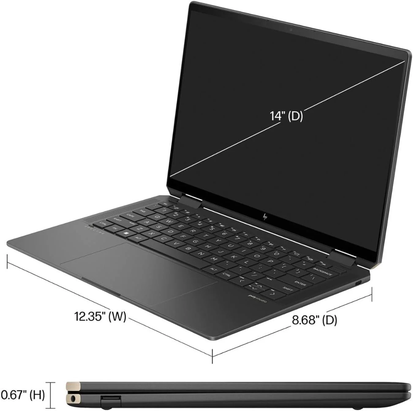 لپ تاپ 2 در 1 HP Spectre، صفحه نمایش لمسی 14 اینچی 2.8K OLED، Core Ultra 7-155H، رم 16 گیگابایتی DDR5، حافظه 2 ترابایتی PCIe 4.0، کیبورد با نور پس زمینه، حسگر اثر انگشت، WiFi 6E، وب کم، TB 4، شارژ سریع، BT، کابل PDG HDMI، ویندوز 11 پرو لپ تاپ 2 در 1 HP Spectre، صفحه نمایش لمسی 14 اینچی 2.8K OLED، Core Ultra 7-155H، رم 16 گیگابایتی DDR5، حافظه 2 ترابایتی PCIe 4.0، کیبورد با نور پس زمینه، حسگر اثر انگشت، WiFi 6E، وب کم، TB 4، شارژ سریع، BT، کابل PDG HDMI، ویندوز 11 پرو