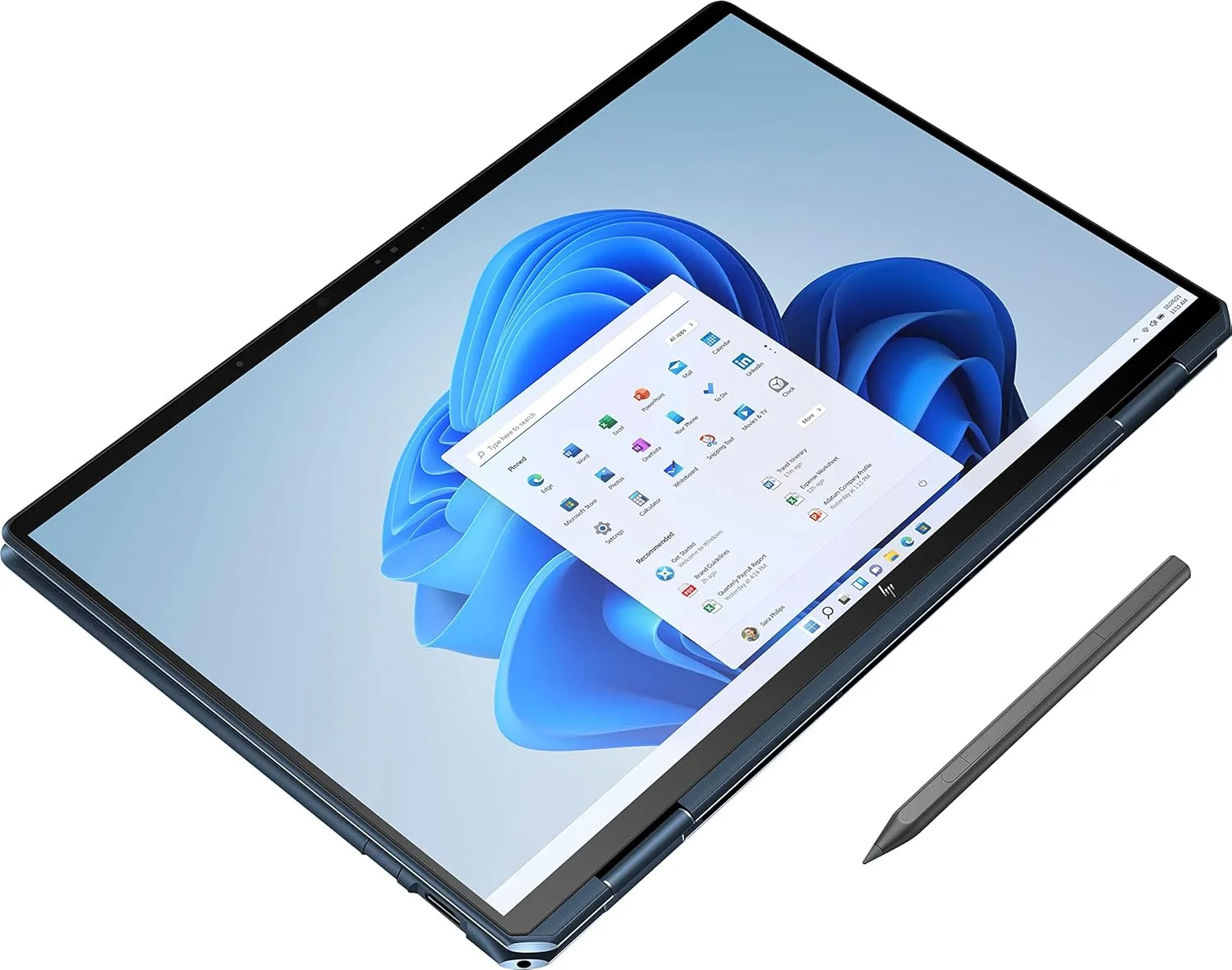 لپ تاپ 2 در 1 HP Spectre مدل 2022، صفحه نمایش لمسی 16 اینچی 3K+ IPS، پلتفرم Intel EVO، پردازنده نسل دوازدهم Core i7-12700H، گرافیک Iris Xe، رم 16 گیگابایتی DDR4، حافظه 2 ترابایتی SSD، وای فای 6e، تاندربولت 4، کیبورد با نور پس زمینه و حسگر اثر انگشت و قلم، ویندوز 11