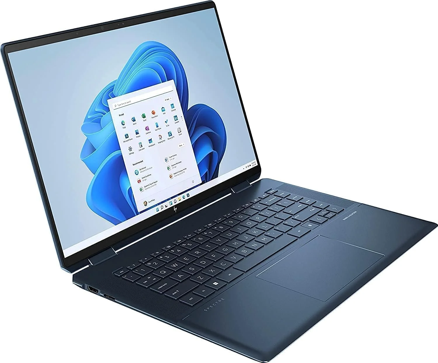 لپ تاپ لمسی 2 در 1 اچ پی Spectre x360 16 اینچی با کیفیت 3K+ (پردازنده 14 هسته ای Intel i7-12700H، رم 16 گیگابایتی، SSD 1 ترابایتی PCle، قلم)، لپ تاپ کانورتیبل، حسگر اثر انگشت، نور پس زمینه، 2 پورت Thunderbolt 4، ویندوز 11 هوم (ارتقا یافته)