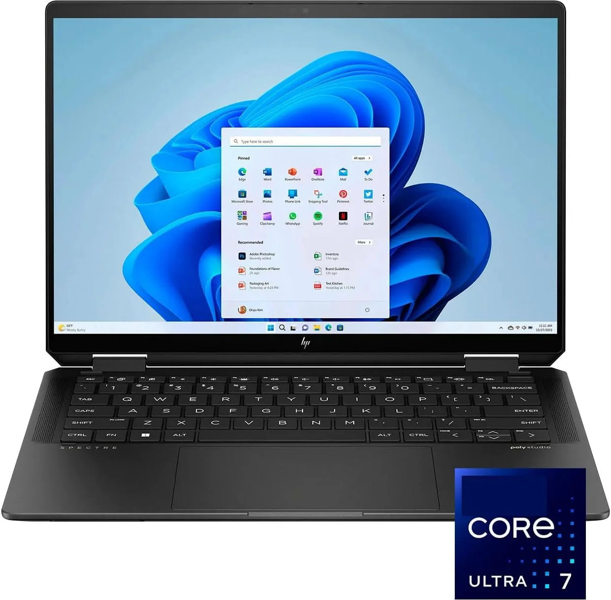 لپ تاپ 2 در 1 هوش مصنوعی HP Spectre x360، صفحه نمایش لمسی 14 اینچی 2.8K OLED (HDR 500nits، 100% DCI-P3)، پردازنده 16 هسته ای Intel Ultra 7 155H، رم 16 گیگابایتی، حافظه SSD 512 گیگابایتی، نور پس زمینه صفحه کلید، حسگر اثر انگشت، Thunderbolt4، دوربین IR، ویندوز 11، مشکی + کابل HDMI لپ تاپ 2 در 1 هوش مصنوعی HP Spectre x360، صفحه نمایش لمسی 14 اینچی 2.8K OLED (HDR 500nits، 100% DCI-P3)، پردازنده 16 هسته ای Intel Ultra 7 155H، رم 16 گیگابایتی، حافظه SSD 512 گیگابایتی، نور پس زمینه صفحه کلید، حسگر اثر انگشت، Thunderbolt4، دوربین IR، ویندوز 11، مشکی + کابل HDMI
