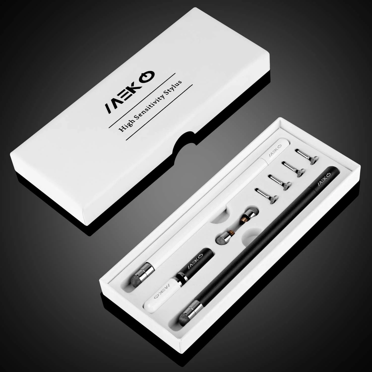 قلم استایلوس MEKO برای آیپد، مداد صفحه لمسی خازنی با درپوش مغناطیسی، حساسیت بالا و نوک ظریف، جهانی برای/آیفون/آیپد پرو/مینی/ایر/اندروید/مایکروسافت/و همه دستگاه های دیگر (سیاه+سفید) قلم استایلوس MEKO برای آیپد، مداد صفحه لمسی خازنی با درپوش مغناطیسی، حساسیت بالا و نوک ظریف، جهانی برای/آیفون/آیپد پرو/مینی/ایر/اندروید/مایکروسافت/و همه دستگاه های دیگر (سیاه+سفید)