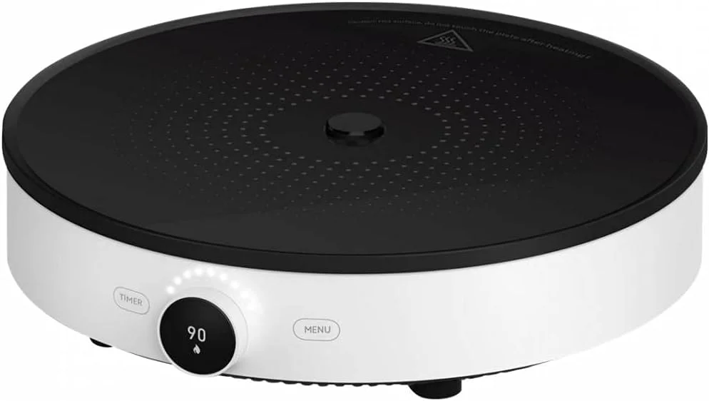 اجاق القایی تک شیائومی Mijia DCL01CM با توان 2100 وات، اجاق برقی رومیزی 220V-240V - پخت و پز دقیق، ایمن و قدرتمند - صفحه نمایش LCD - آلومینیوم - سفید/مشکی