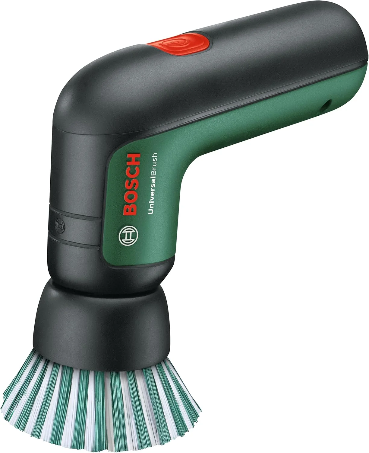 برس تمیز کننده برقی خانگی و باغ بوش Universalbrush 3.6 ولت با باتری یکپارچه، 1 کابل میکرو USB و 4 ضمیمه تمیز کننده، بسته بندی کارتنی، سبز، 06033E0000