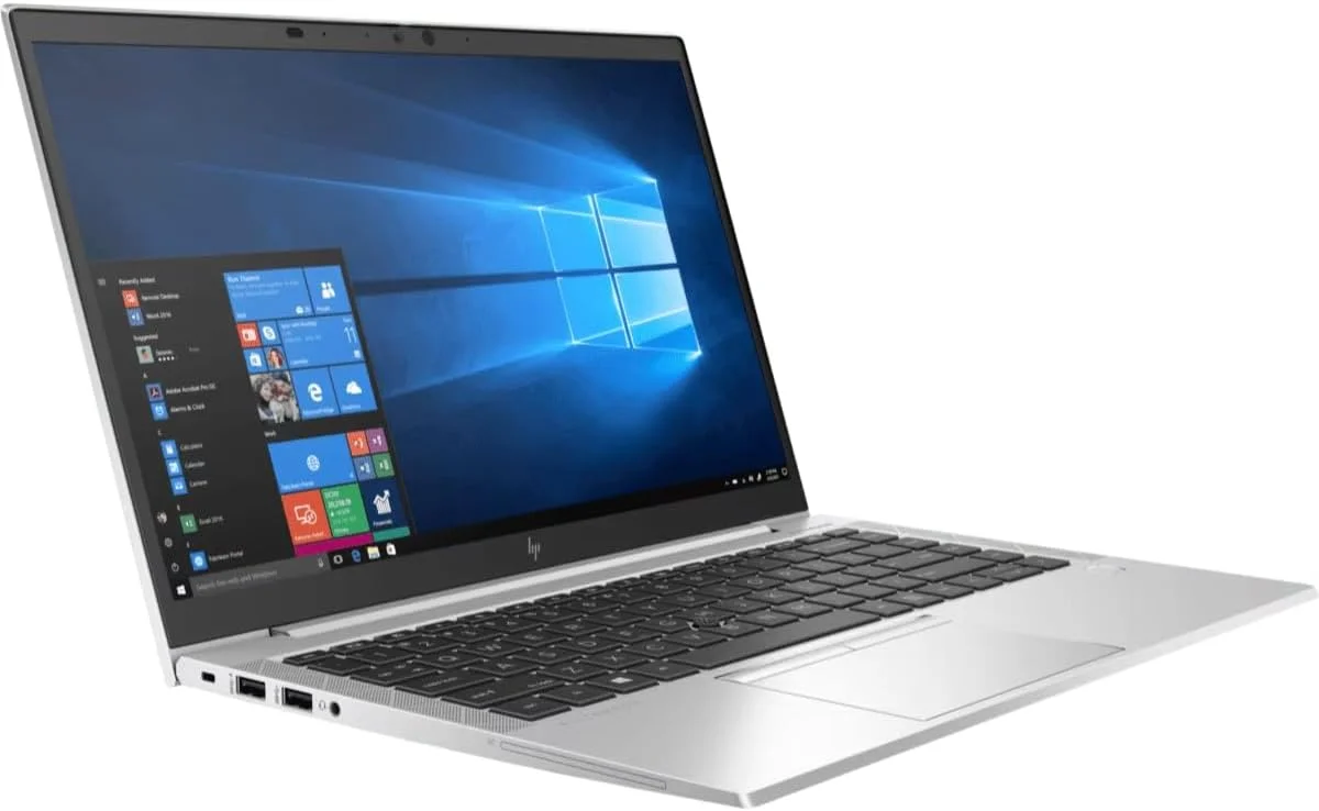 لپ تاپ HP EliteBook 845 G7، پردازنده AMD Ryzen 5 Pro 4650U 2.1GHz، رم 8 گیگابایت، SSD 512 گیگابایت، صفحه نمایش 14 اینچی Full HD، ویندوز 10 پرو، گرافیک AMD Radeon، کیبورد با نور پس زمینه، خاکستری (بازسازی شده)