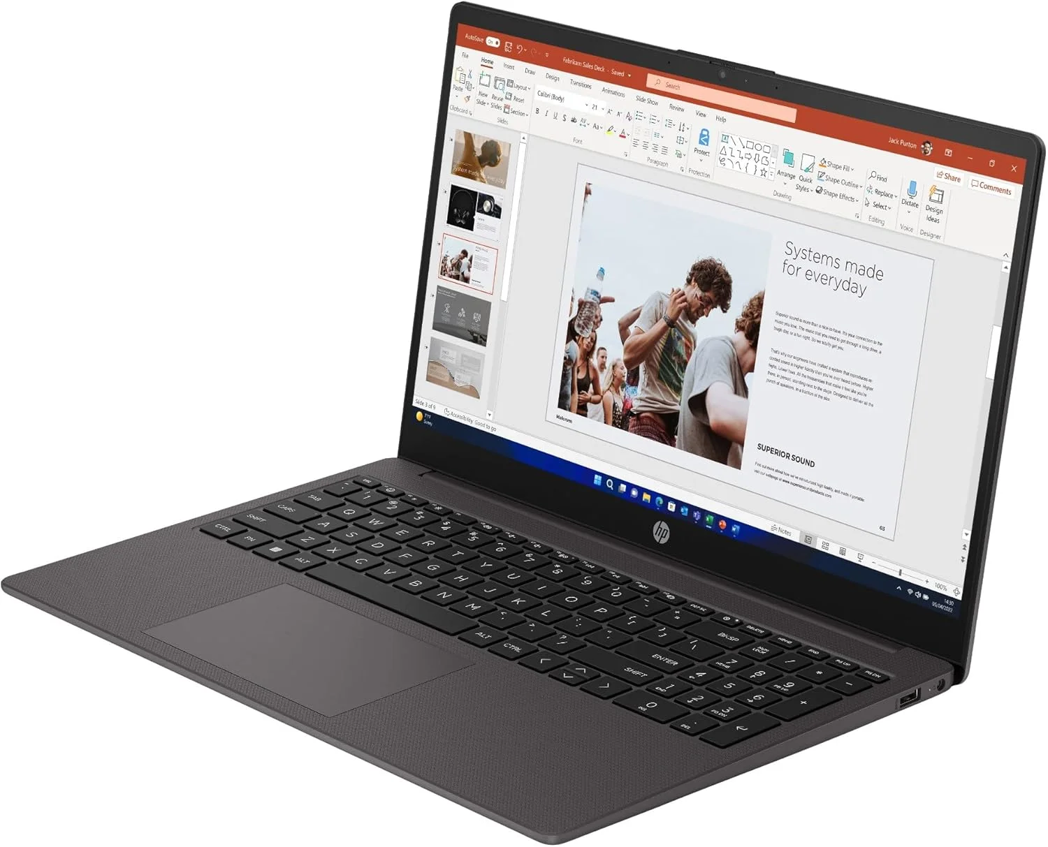 لپ تاپ تجاری HP EliteBook 845 G8 (صفحه نمایش 14 اینچی FHD، پردازنده AMD Ryzen 5 PRO 5650U، رم 16 گیگابایتی، حافظه SSD 512 گیگابایتی، بهتر از i5-1145G7) دارای 3 سال گارانتی، عمر باتری طولانی، نور پس زمینه، حسگر اثر انگشت، Wi-Fi 6E، وب کم، ویندوز 11 پرو، نقره ای