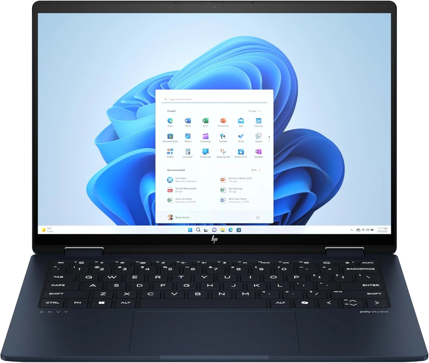 لپ تاپ 2 در 1 HP Envy x360 مدل 14-fc0036ne، پردازنده Intel Core Ultra 7-155U، صفحه نمایش لمسی 14 اینچی 3K OLED، رم 16 گیگابایتی LPDDR5، حافظه SSD 1 ترابایتی، گرافیک یکپارچه Intel®، صفحه کلید Eng/Ar، ویندوز 11، آبی اتمسفری [A0PV9EA]