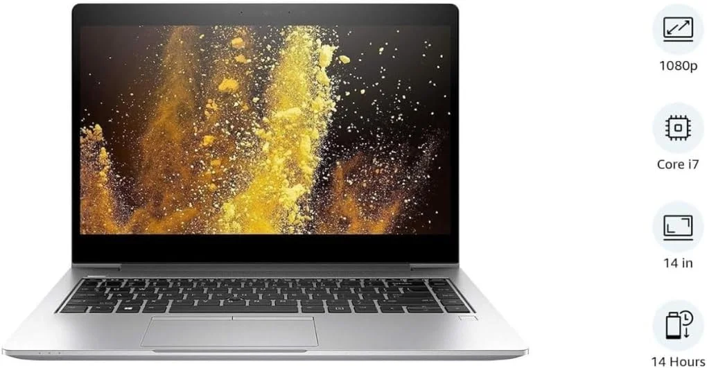 لپ تاپ استوک EliteBook 840 G5 | پردازنده Core i7 نسل 8 با فرکانس 1.80 گیگاهرتز | 16 گیگابایت رم | 512 گیگابایت SSD | گرافیک UHD 620 | ویندوز 10 پرو | نوت بوک سبک وزن | لپ تاپ تجاری و حرفه ای بازسازی شده