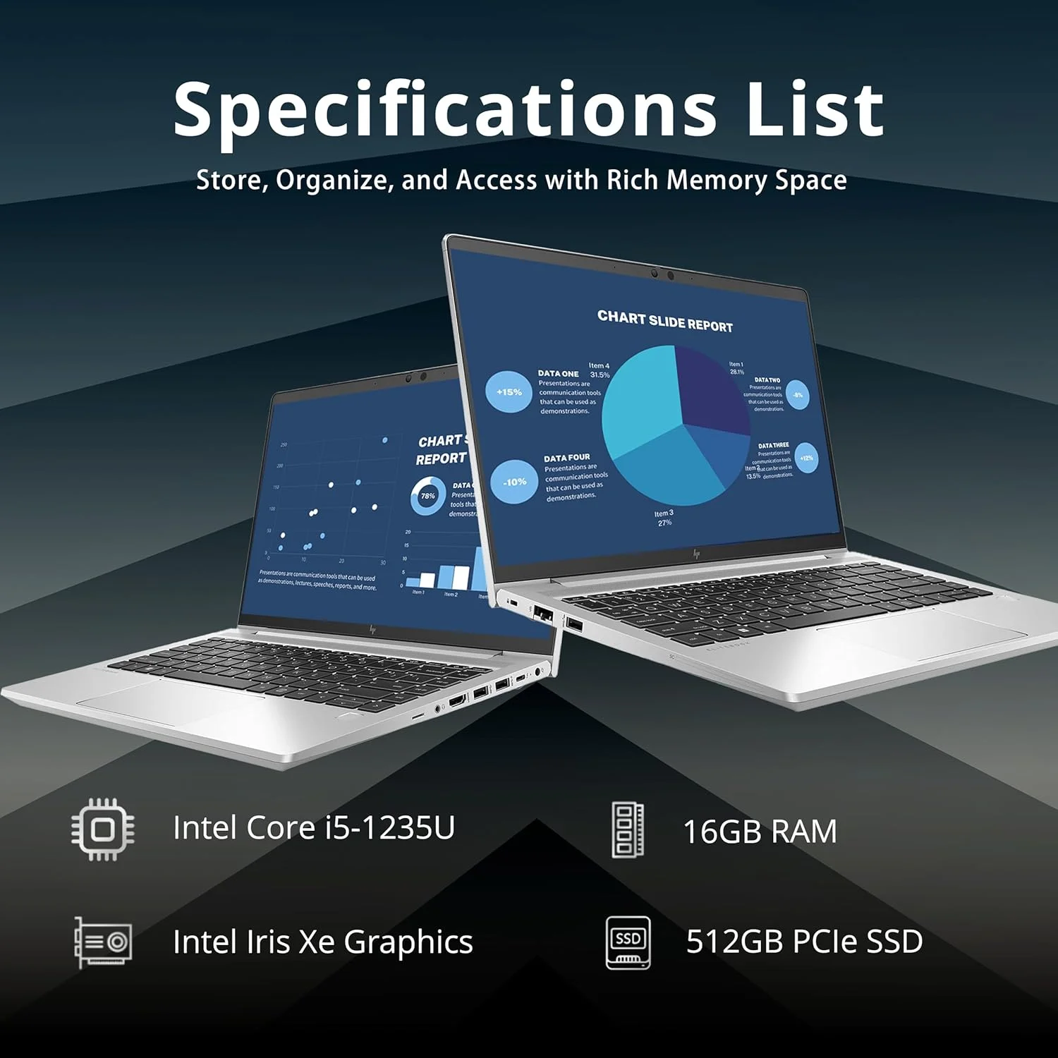 لپ تاپ تجاری HP EliteBook 640 G9 14 اینچی FHD مدل 2022، پردازنده نسل دوازدهم i5-1235U، رم 16 گیگابایتی، SSD 512 گیگابایتی PCIe، صفحه کلید با نور پس زمینه، حسگر اثر انگشت، دوربین 720p، Wi-Fi 6E، ویندوز 10 پرو، نقره ای، کارت USB 32 گیگابایتی SnowBell لپ تاپ تجاری HP EliteBook 640 G9 14 اینچی FHD مدل 2022، پردازنده نسل دوازدهم i5-1235U، رم 16 گیگابایتی، SSD 512 گیگابایتی PCIe، صفحه کلید با نور پس زمینه، حسگر اثر انگشت، دوربین 720p، Wi-Fi 6E، ویندوز 10 پرو، نقره ای، کارت USB 32 گیگابایتی SnowBell