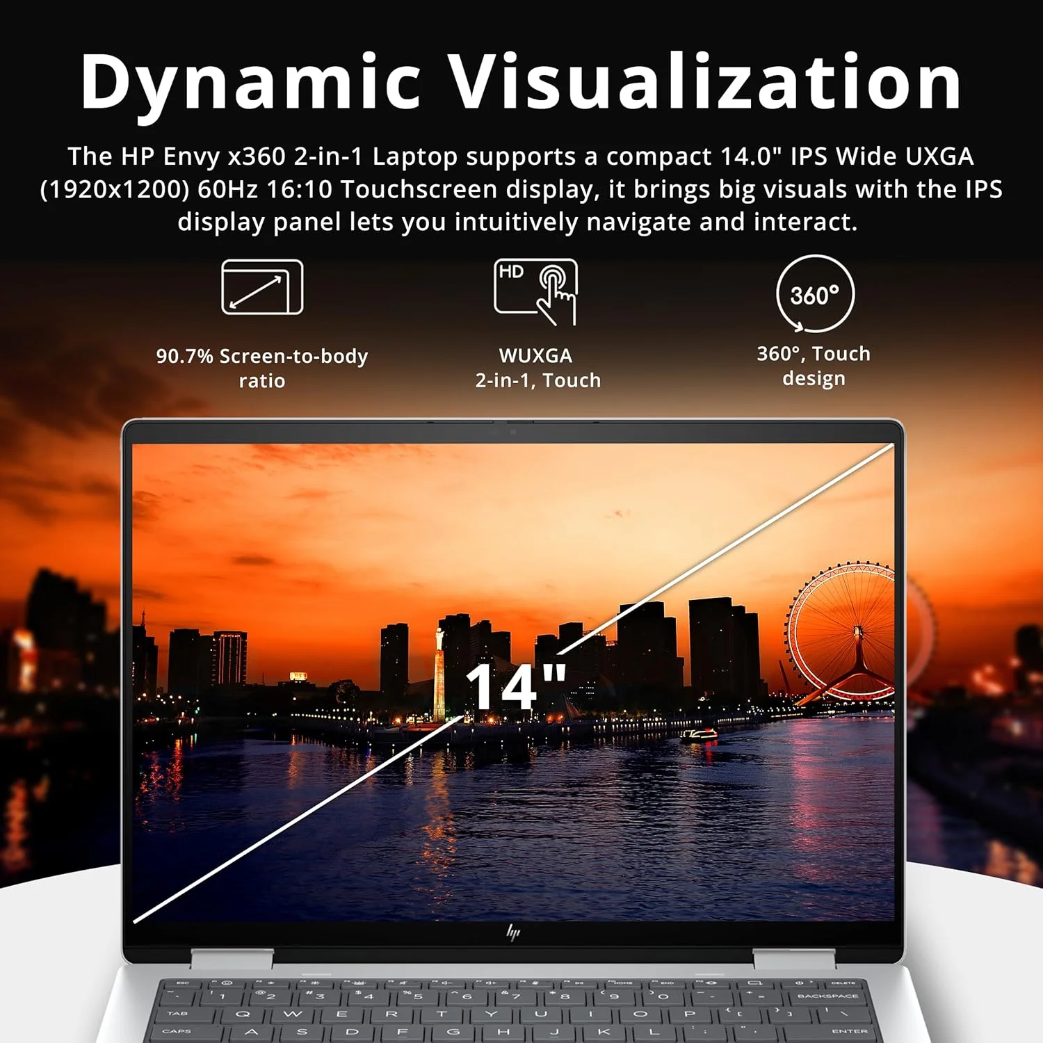 لپ تاپ لمسی 2 در 1 اچ پی Envy x360 با صفحه نمایش 14 اینچی WUXGA، پردازنده AMD Ryzen 5 8640HS، رم 16 گیگابایتی LPDDR5، حافظه 800 گیگابایتی (512 گیگابایت SSD + 288 گیگابایت داک استیشن)، کیبورد با نور پس زمینه، Wi-Fi 6E، ویندوز 11 هوم، نقره ای لپ تاپ لمسی 2 در 1 اچ پی Envy x360 با صفحه نمایش 14 اینچی WUXGA، پردازنده AMD Ryzen 5 8640HS، رم 16 گیگابایتی LPDDR5، حافظه 800 گیگابایتی (512 گیگابایت SSD + 288 گیگابایت داک استیشن)، کیبورد با نور پس زمینه، Wi-Fi 6E، ویندوز 11 هوم، نقره ای
