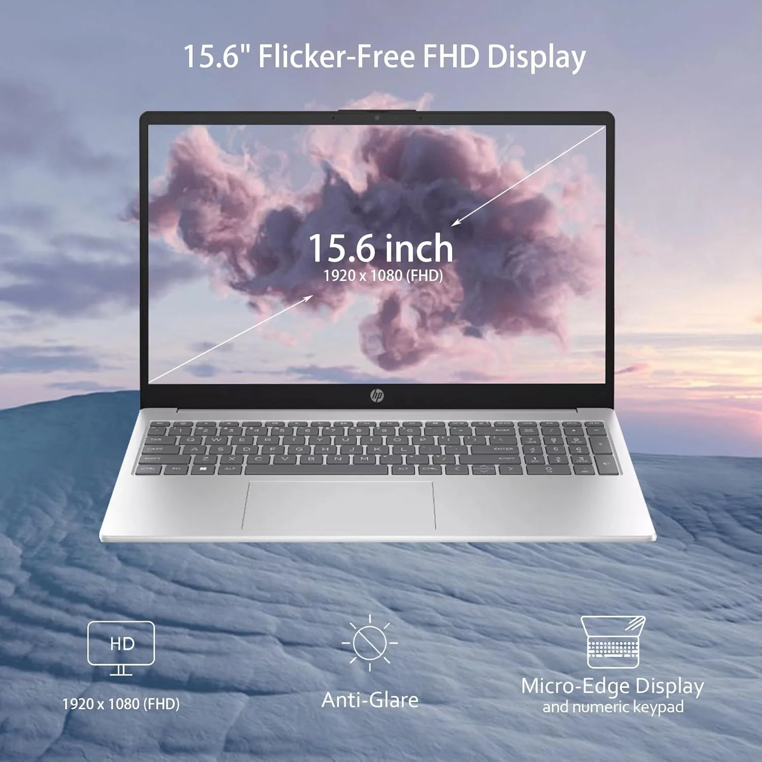 لپ تاپ 15.6 اینچی HP، پردازنده نسل سیزدهم Intel Core i5-1335U، رم 32 گیگابایتی، SSD 1 ترابایتی، صفحه نمایش FHD ضد تابش نور، وب کم، صفحه کلید عددی، Wi-Fi، بلوتوث، HDMI، کارت USB 32 گیگابایتی، ویندوز 11 - نقره ای لپ تاپ 15.6 اینچی HP، پردازنده نسل سیزدهم Intel Core i5-1335U، رم 32 گیگابایتی، SSD 1 ترابایتی، صفحه نمایش FHD ضد تابش نور، وب کم، صفحه کلید عددی، Wi-Fi، بلوتوث، HDMI، کارت USB 32 گیگابایتی، ویندوز 11 - نقره ای