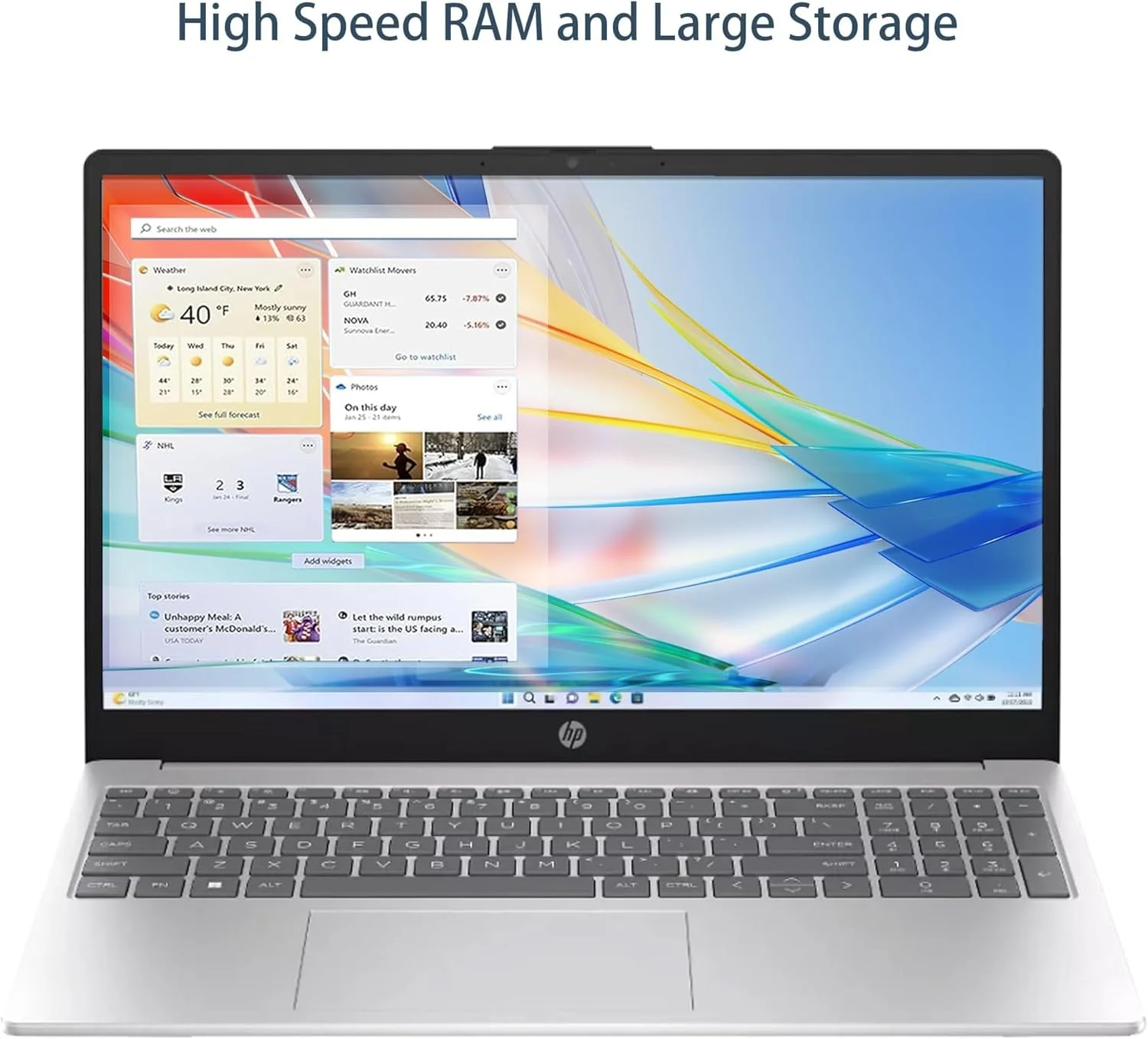 لپ تاپ 15.6 اینچی HP، پردازنده نسل سیزدهم Intel Core i5-1335U، رم 32 گیگابایتی، SSD 1 ترابایتی، صفحه نمایش FHD ضد تابش نور، وب کم، صفحه کلید عددی، Wi-Fi، بلوتوث، HDMI، کارت USB 32 گیگابایتی، ویندوز 11 - نقره ای لپ تاپ 15.6 اینچی HP، پردازنده نسل سیزدهم Intel Core i5-1335U، رم 32 گیگابایتی، SSD 1 ترابایتی، صفحه نمایش FHD ضد تابش نور، وب کم، صفحه کلید عددی، Wi-Fi، بلوتوث، HDMI، کارت USB 32 گیگابایتی، ویندوز 11 - نقره ای