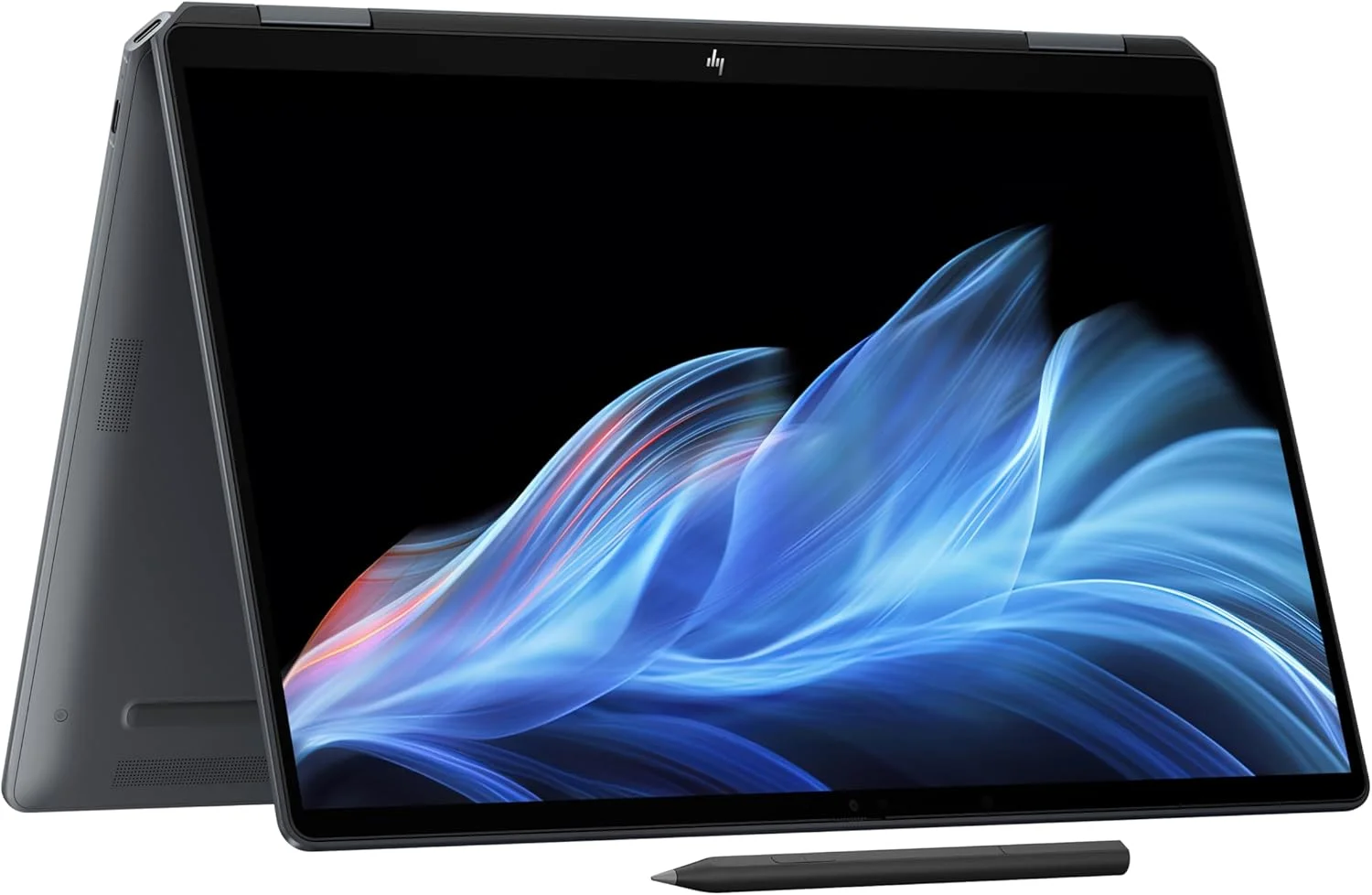 لپ تاپ HP OmniBook Ultra Flip 14-fh0007ne، پردازنده Intel Core Ultra 9-288V، صفحه نمایش لمسی 14 اینچی 3K 120Hz OLED، رم 32 گیگابایت، SSD 1 ترابایت، گرافیک یکپارچه Intel® Arc™، صفحه کلید انگلیسی/عربی، ویندوز 11، خاکستری کسوفی [B4JS1EA]