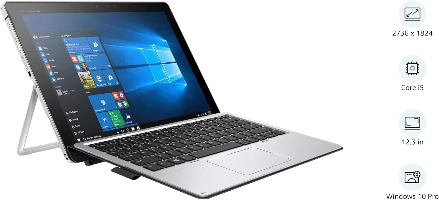 لپ تاپ تجاری 2 در 1 HP Elite X2 1012 G2 (بازسازی شده) - صفحه نمایش لمسی 12.3 اینچی گوریلا گلس (2736x1824)، پردازنده Intel Core i5-7300U، حافظه SSD 256 گیگابایتی، رم 8 گیگابایتی، کیبورد + قلم، ویندوز 10 پرو لپ تاپ تجاری 2 در 1 HP Elite X2 1012 G2 (بازسازی شده) - صفحه نمایش لمسی 12.3 اینچی گوریلا گلس (2736x1824)، پردازنده Intel Core i5-7300U، حافظه SSD 256 گیگابایتی، رم 8 گیگابایتی، کیبورد + قلم، ویندوز 10 پرو