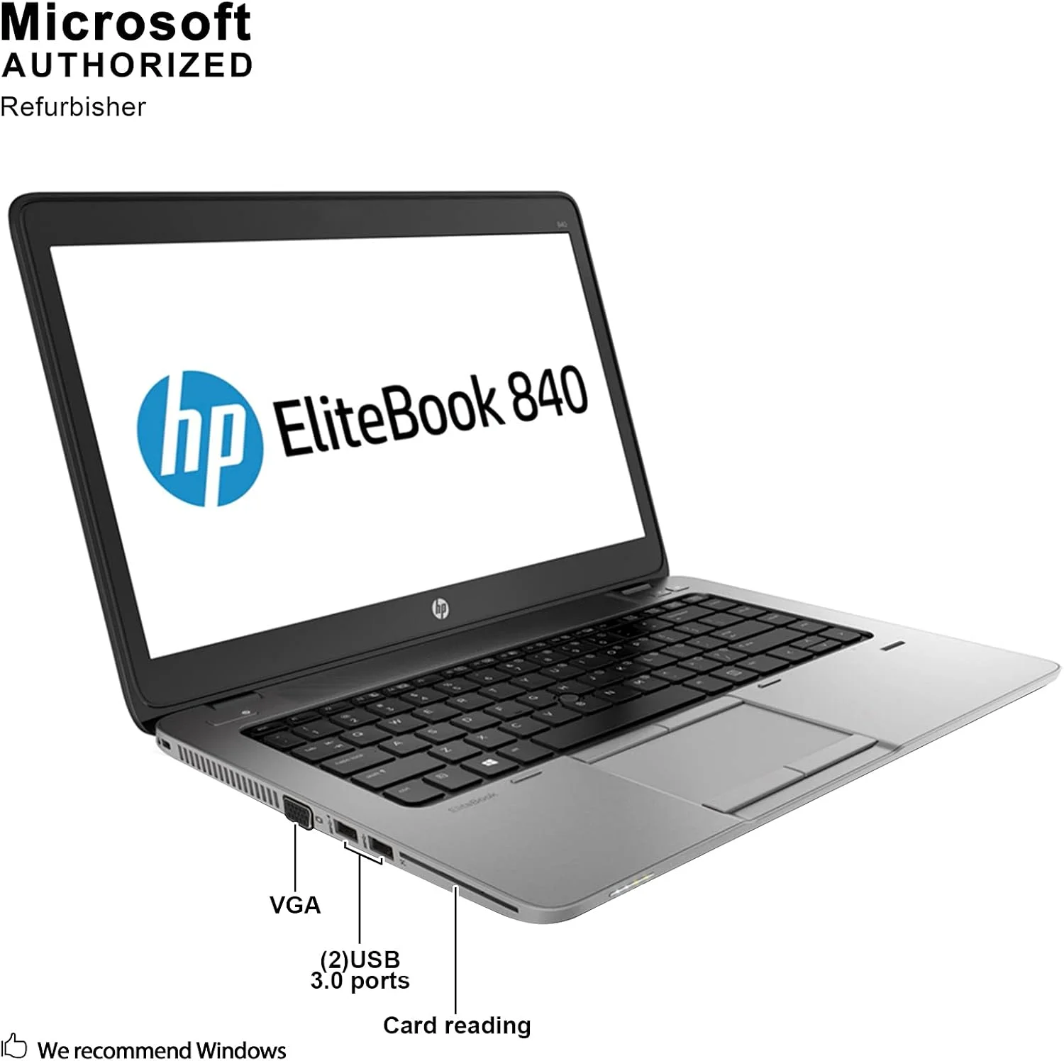 لپ تاپ استوک HP Elitebook 840 G1 با صفحه نمایش 14.0 اینچی، پردازنده Intel i5 4300U تا 2.9 گیگاهرتز، 16 گیگابایت رم، 256 گیگابایت SSD، USB 3.0، بلوتوث، ویندوز 10 پرو