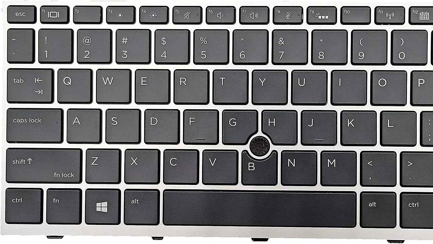 کیبورد جایگزین KBRPARTS برای لپ تاپ های HP EliteBook 850 G5 850 G6 755 G5، Zbook 15u G5 و Zbook 15u G6، کیبورد HP Elitebook 850 G6 با قاب نقره ای، دارای نور پس زمینه و طرح بندی US کیبورد جایگزین KBRPARTS برای لپ تاپ های HP EliteBook 850 G5 850 G6 755 G5، Zbook 15u G5 و Zbook 15u G6، کیبورد HP Elitebook 850 G6 با قاب نقره ای، دارای نور پس زمینه و طرح بندی US