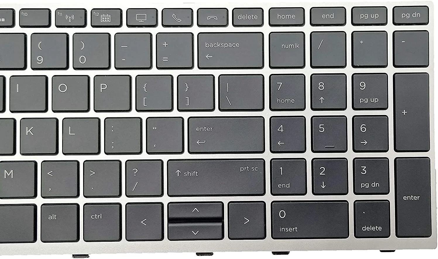 کیبورد جایگزین KBRPARTS برای لپ تاپ های HP EliteBook 850 G5 850 G6 755 G5، Zbook 15u G5 و Zbook 15u G6، کیبورد HP Elitebook 850 G6 با قاب نقره ای، دارای نور پس زمینه و طرح بندی US کیبورد جایگزین KBRPARTS برای لپ تاپ های HP EliteBook 850 G5 850 G6 755 G5، Zbook 15u G5 و Zbook 15u G6، کیبورد HP Elitebook 850 G6 با قاب نقره ای، دارای نور پس زمینه و طرح بندی US