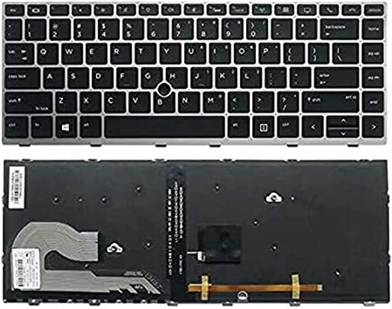 کیبورد جایگزین جدید برای لپ تاپ های HP EliteBook 840 G5 840 G6 و EliteBook 745 G5 745 G6 با نور پس زمینه و طرح بندی US، شماره قطعه: L11307-001 L14378-001