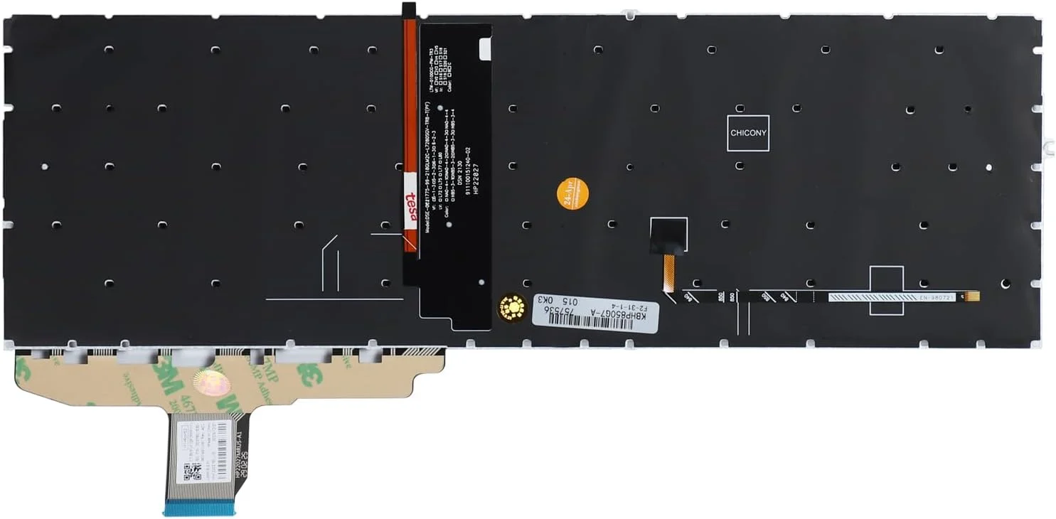 نور پس زمینه کیبورد لپ تاپ جایگزین برای HP Elitebook 850 G7 850 G8 855 G7 855 G8 750 G7 750 G8 755 G7 755 G8، Zbook Firefly 15 G7 G8، ZBOOK Fury 15 G7 G8 HSN-I41C طرح بندی ایالات متحده با نور پس زمینه