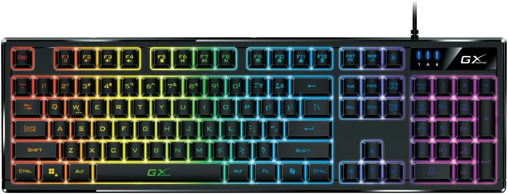 کیبورد گیمینگ Genius Scorpion K7 RGB با نورپردازی، انگلیسی/عربی، USB