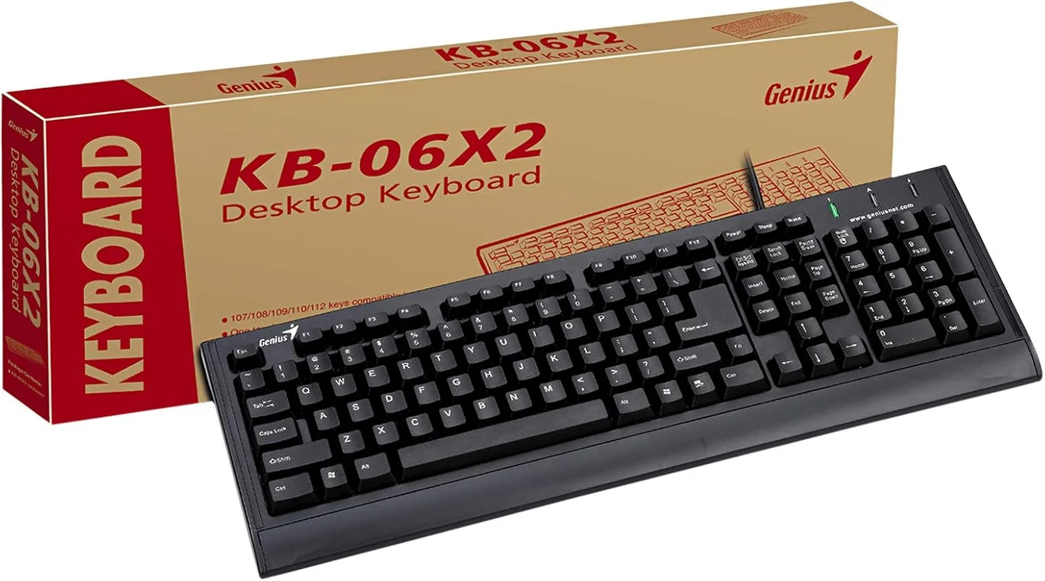 کیبورد سیم دار Genius برای کامپیوتر - Kb 06X2 - زبان اسپانیایی
