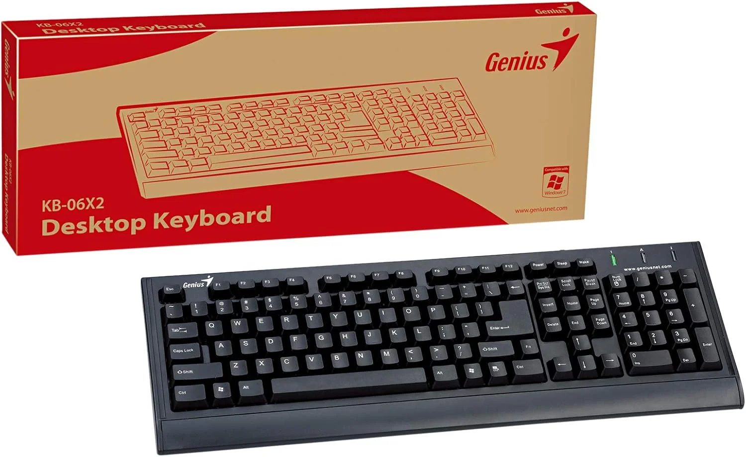 کیبورد سیم دار Genius برای کامپیوتر - Kb 06X2 - زبان اسپانیایی