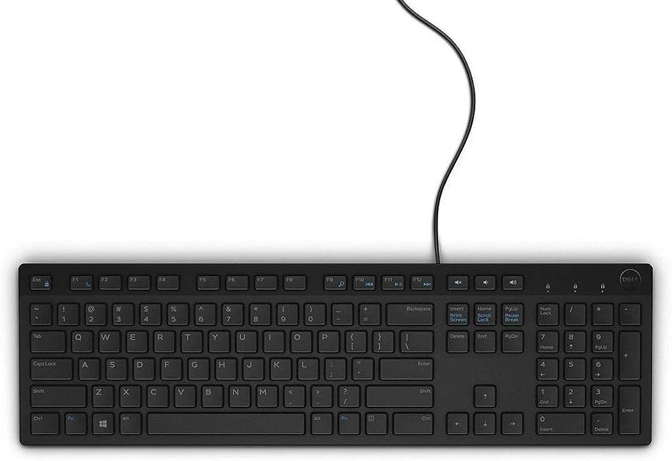 کیبورد سیمی دل - مشکی KB216 (580-ADMT) - کیبورد انگلیسی